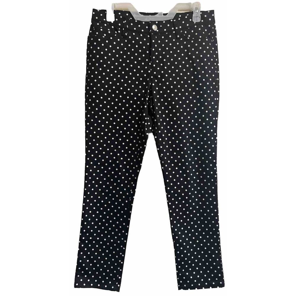 Lauren Ralph Lauren Straight Leg Pants Polka Dot Pin Up Rockabilly Size 6 Petite